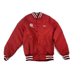 United Way Red Jacket Lined Wind Jammer Size L Vintage